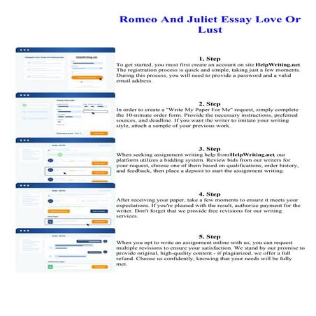 Romeo And Juliet Essay Love Or Lust