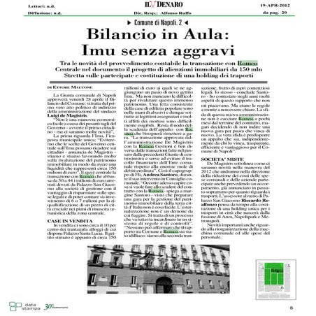 Romeo gestioni bilancio in aula