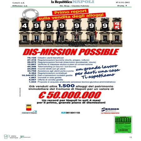 Romeo gestioni ha venduto 1500 case comunali