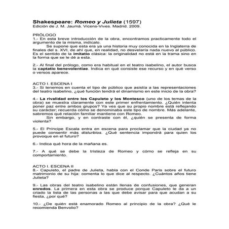 Romeo y julieta