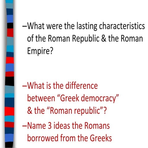 Rome Republic to Empire 