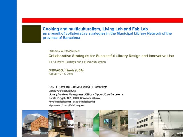 [Romero & Sabater] [Cooking and multiculturalism, Living Lab and Fab Lab] IFL...