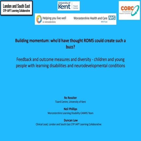 Building momentum: who’d have thought ROMS could create such a buzz? - Workshop