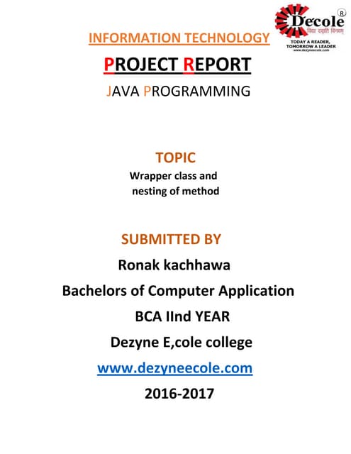 Ronak Kachhawa,BCA 2nd Year