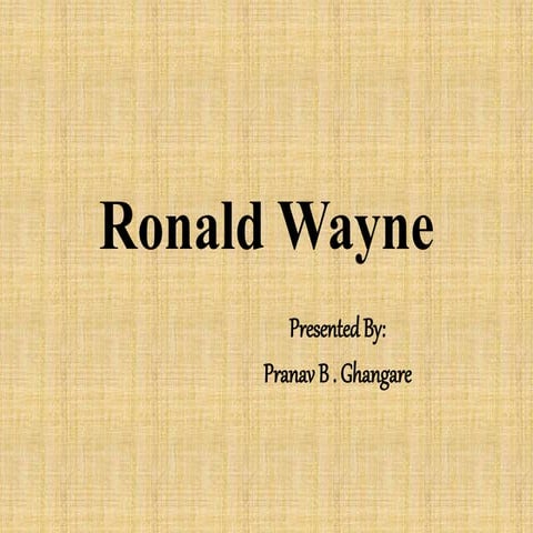 Ronald wayne