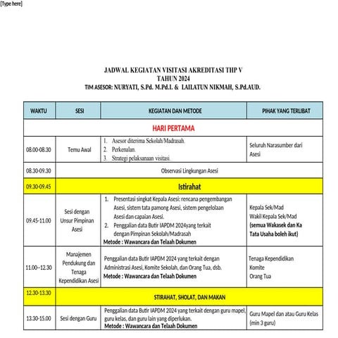 CONTOH RUNDOWN.pptx untuk kegiatan sekolah | PPTX