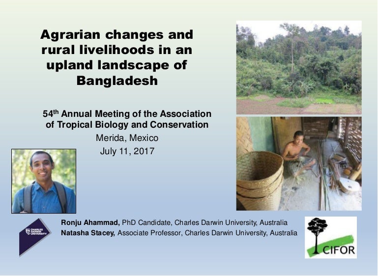 thumbnail of  Agrarian changes and rural livelihoods in an upland landscape of Bangladesh