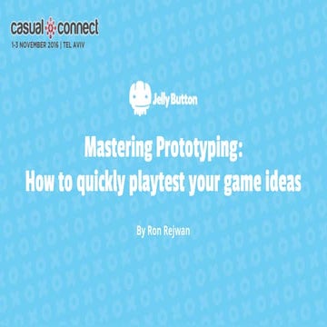 Mastering Prototyping: How to Quickly Playtest Your Game Ideas | Ron Rejwan