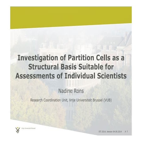 Investigation of Partition Cells as a Structural Basis Suitable for ...