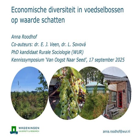 De presentatie van onderzoeker Anna Minke Roodhof