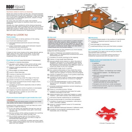 Property Roof check infographic