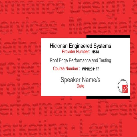 Roof Edge Performance and Testing