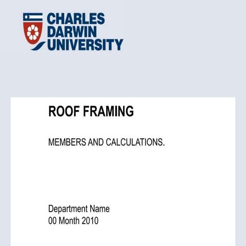 Roof framing cdujb