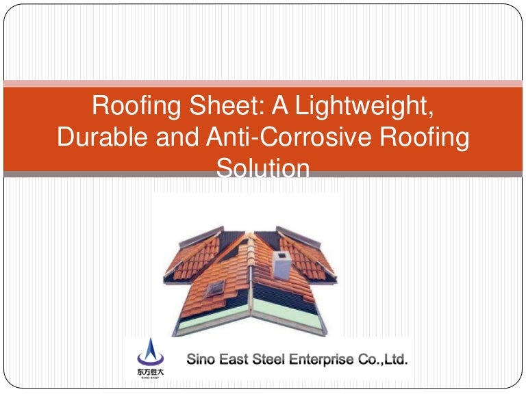 Roofing Sheet A Lightweight, Durable and AntiCorrosive Roofing Solu…