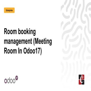 Room booking management - Meeting Room In Odoo 17