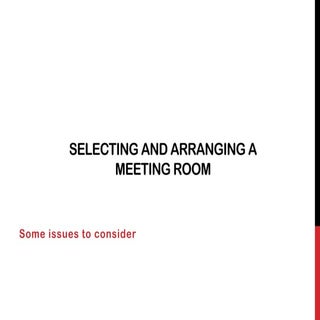 Meeting Room Layout Considerations