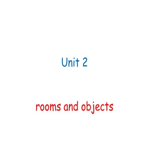 Rooms and objects | PPTX