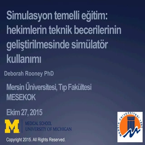 Simulation-based education: How could simulation be used for technical skills...