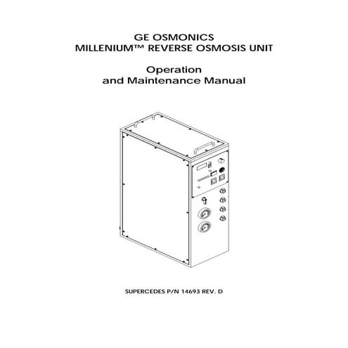 Ro Operation And Maintenance Manual