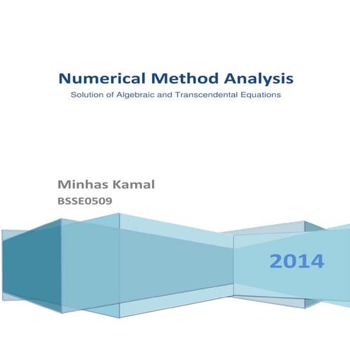 Numerical Method Analysis Algebraic And Transcendental Equations Non Numerical Method Analysis Algebraic And Transcendental Equations Non