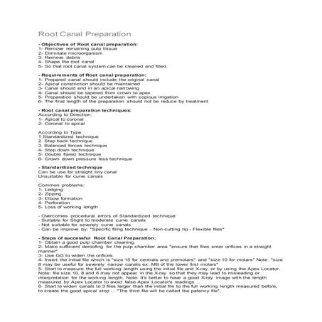 Root canal preparation