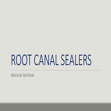 Root canal sealers