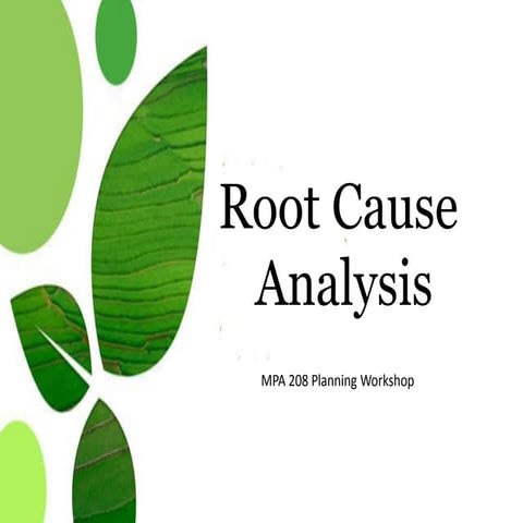 Root Cause Analysis