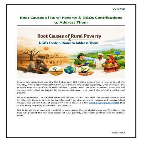 How Rural Development NGOs Are Transforming Lives in Rural India | PDF