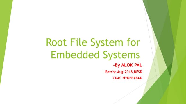 Root file system for embedded systems
