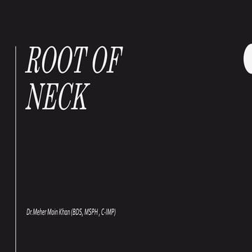Root of neck by dr.meher (BDS.MSPH,C-IMP)