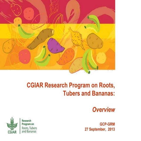 GRM 2013: CGIAR Research Program on Roots, Tubers and Bananas – M Gedil