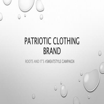 Roots SweatStyle campaign | PPTX