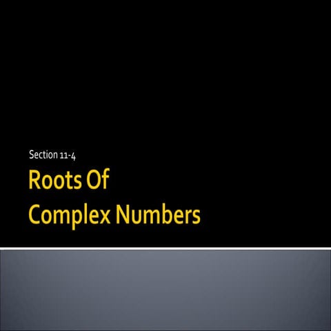Roots Of Complex Numbers Rc