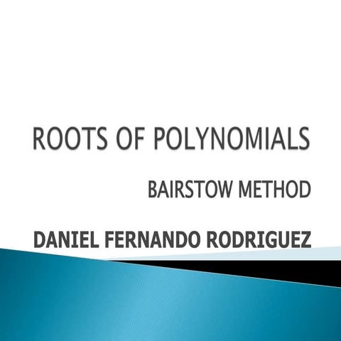 Roots of polynomials | PPTX