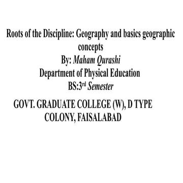 Roots of the Discipline. By Maham Qurrashi