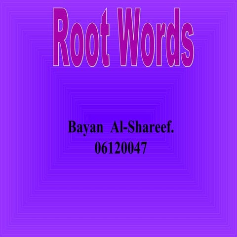 Root words