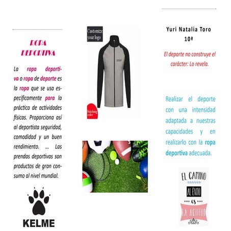 Ropa deportiva - Yuri Natalia Toro - 10A