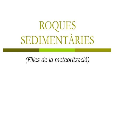 Roques sedimentàries