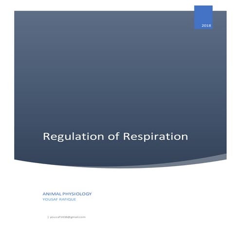 Regulation of Respiration - Animal Physiology