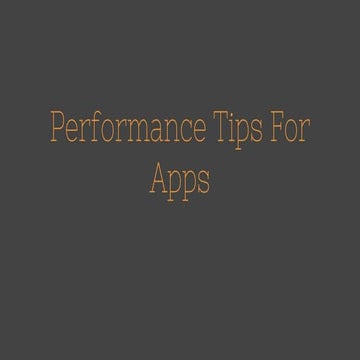 Ruby On Rails Sydney Meetup - Performance Tips For Apps