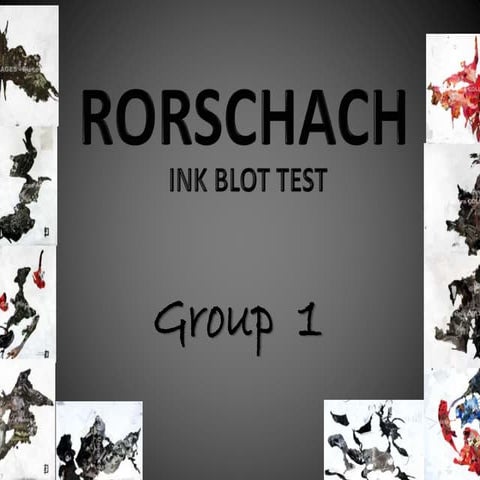 The Rorschach Ink Blot Test