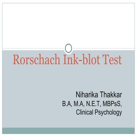 Rorschach ink blot test