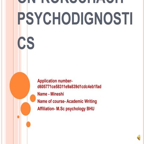 Rorschach psychodignostics[1]