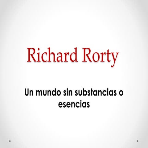 Rorty | PPTX