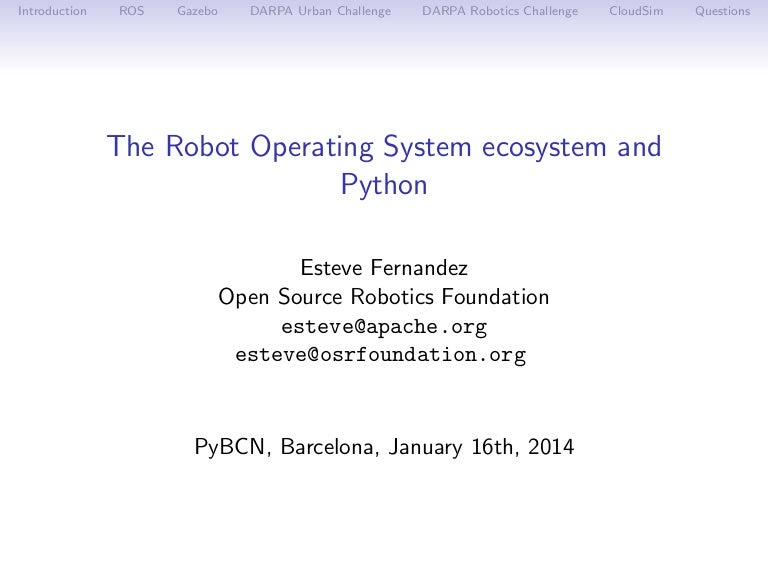 robot operating system python