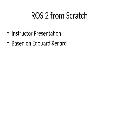 Introduction to ROS 2 Introduction to ROS 2 | PPTX