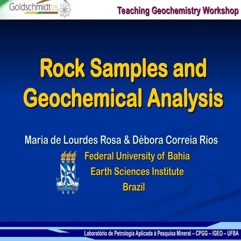 Rosa2.ppt  Geochemical analysis and rock sampling