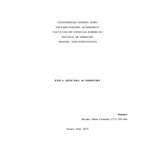 Rosales maria fernanda etica aplicada al derecho