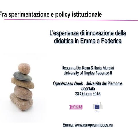 Fra sperimentazione e policy istituzionale