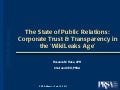 State of Public Relations in 2011 — Rosanna Fiske Presentation